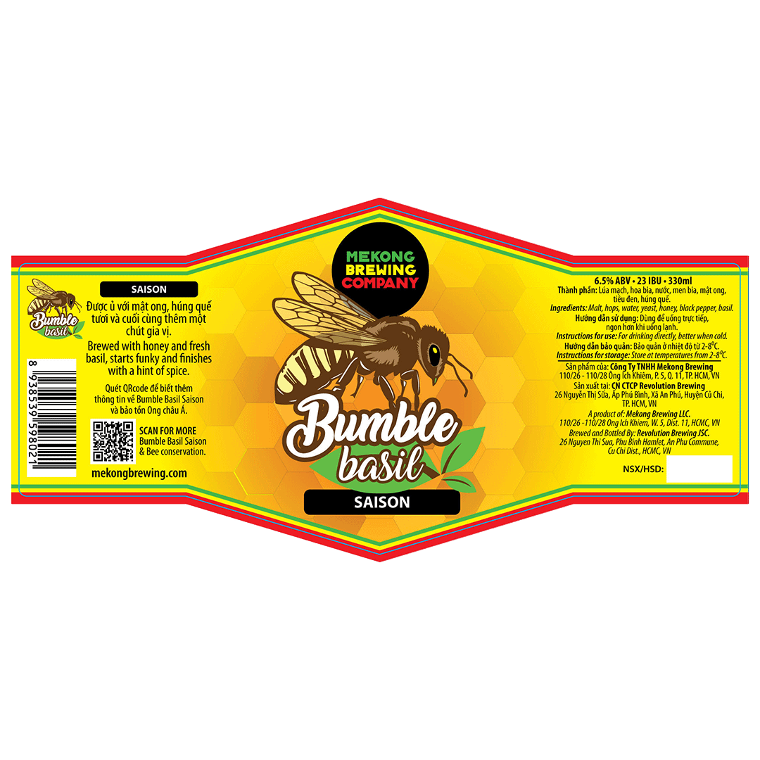 Mekong Bumble Basil Saison Label