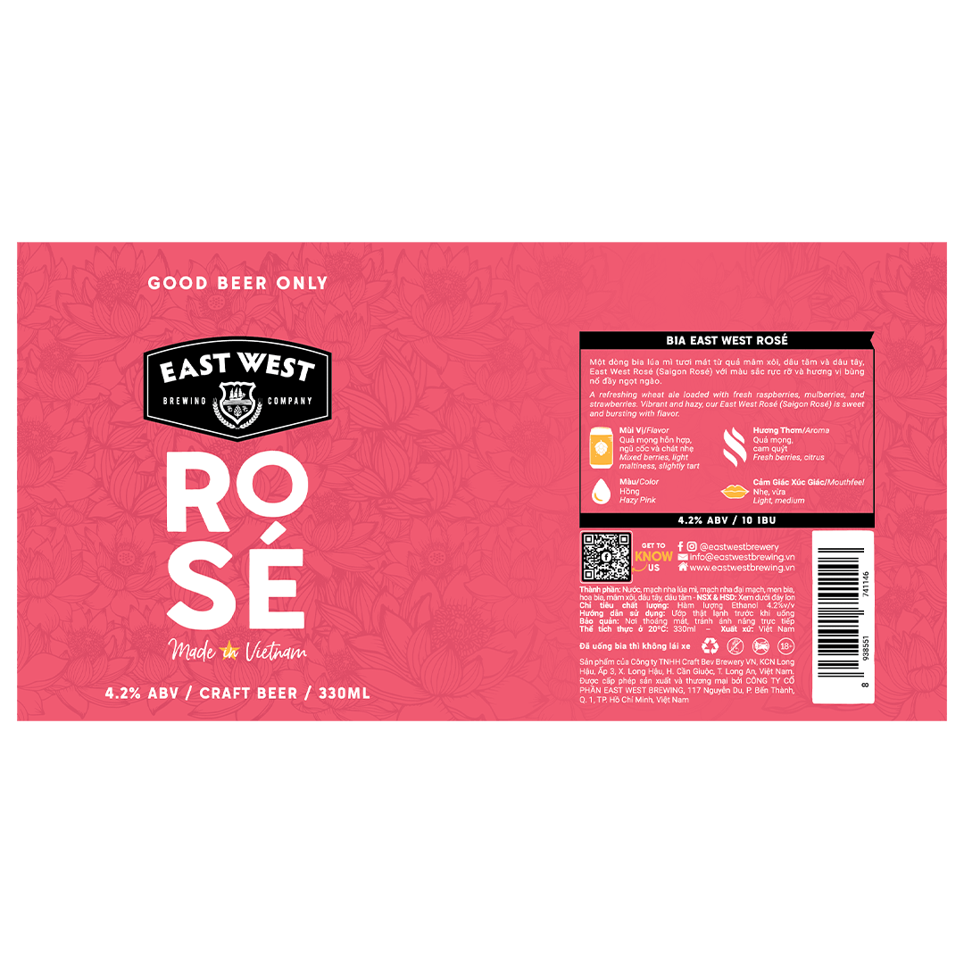 East West Saigon Rose Label