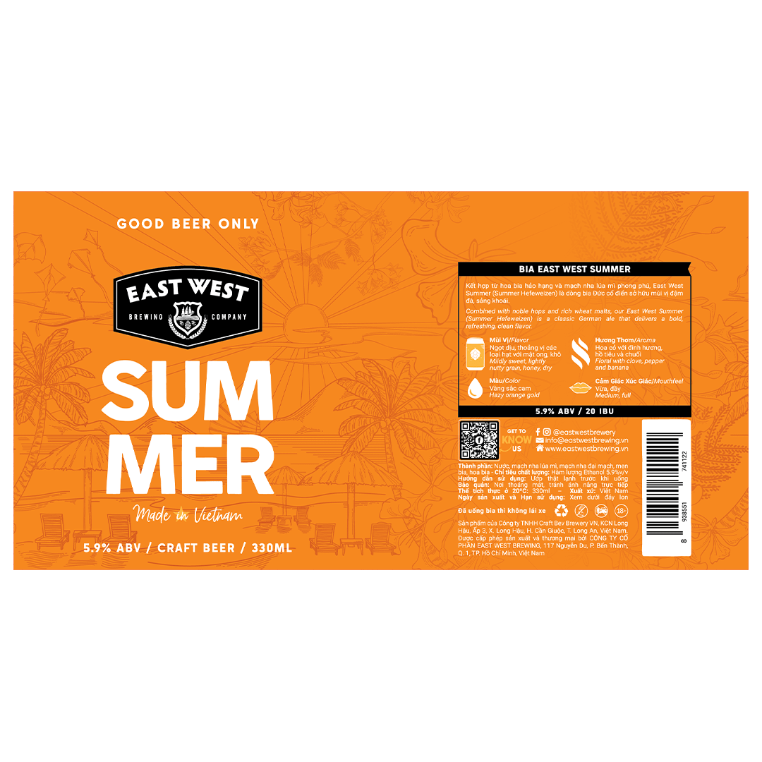 East West Summer Hefeweizen Label