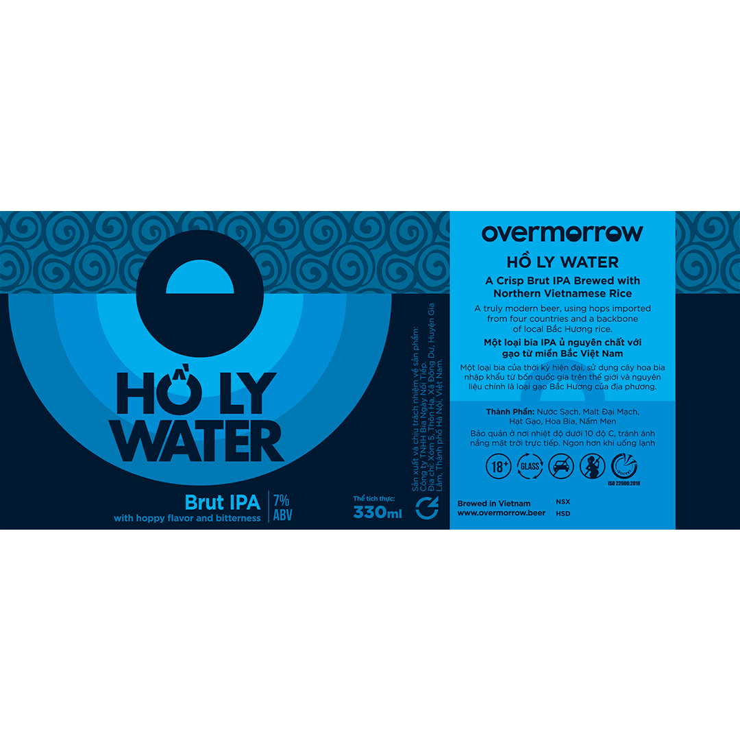 Overmorrow Hồ Ly Water Brut IPA Label