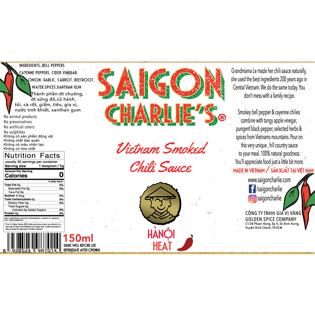 Saigon Charlie's Hà Nội Heat Chili Sauce