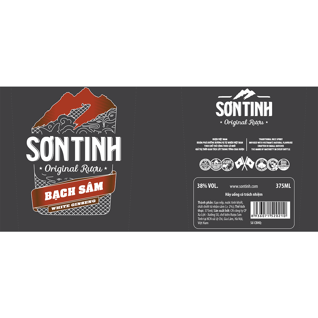 Rượu Bạch Sâm Sơn Tinh Label