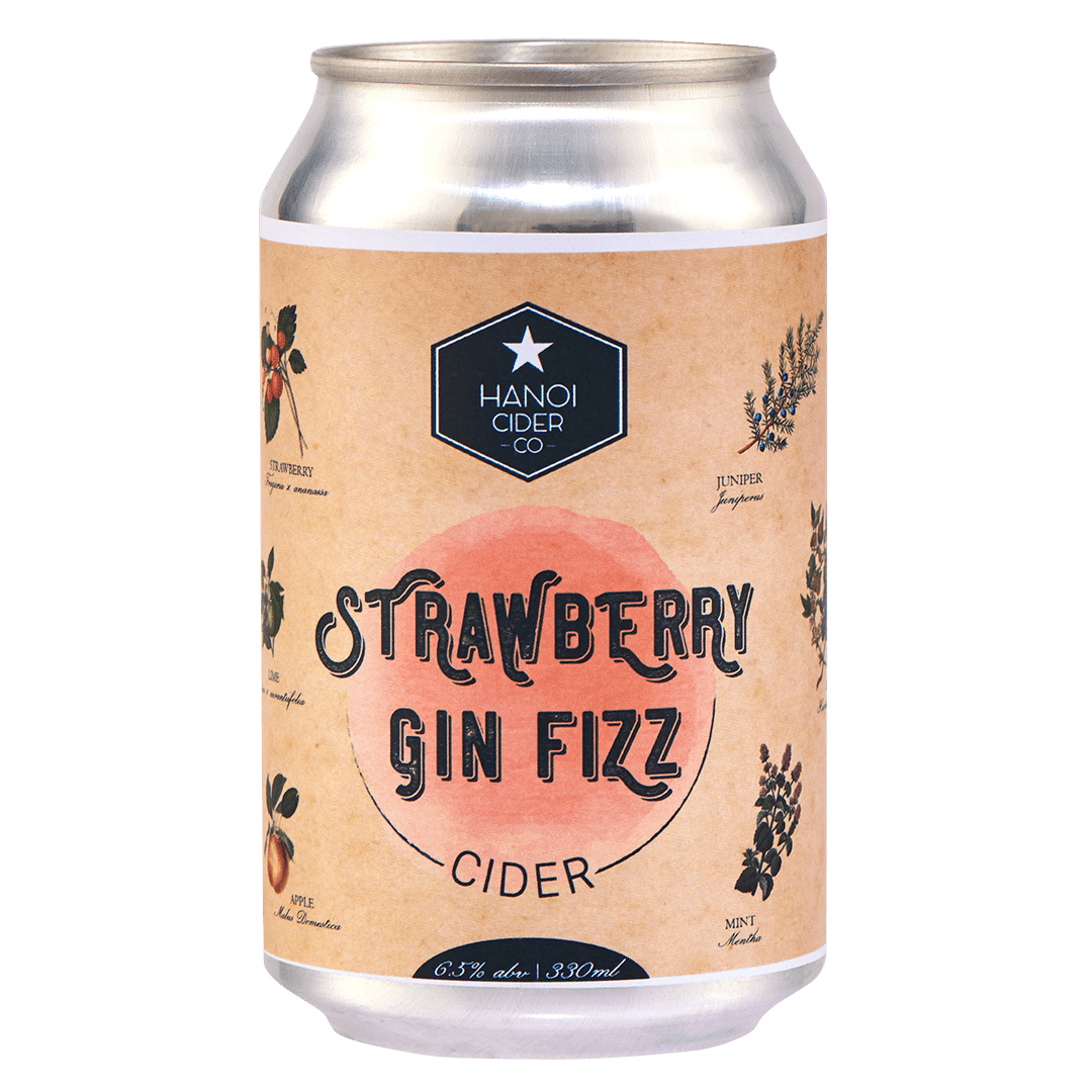 Hanoi Cider Strawberry Gin Fizz