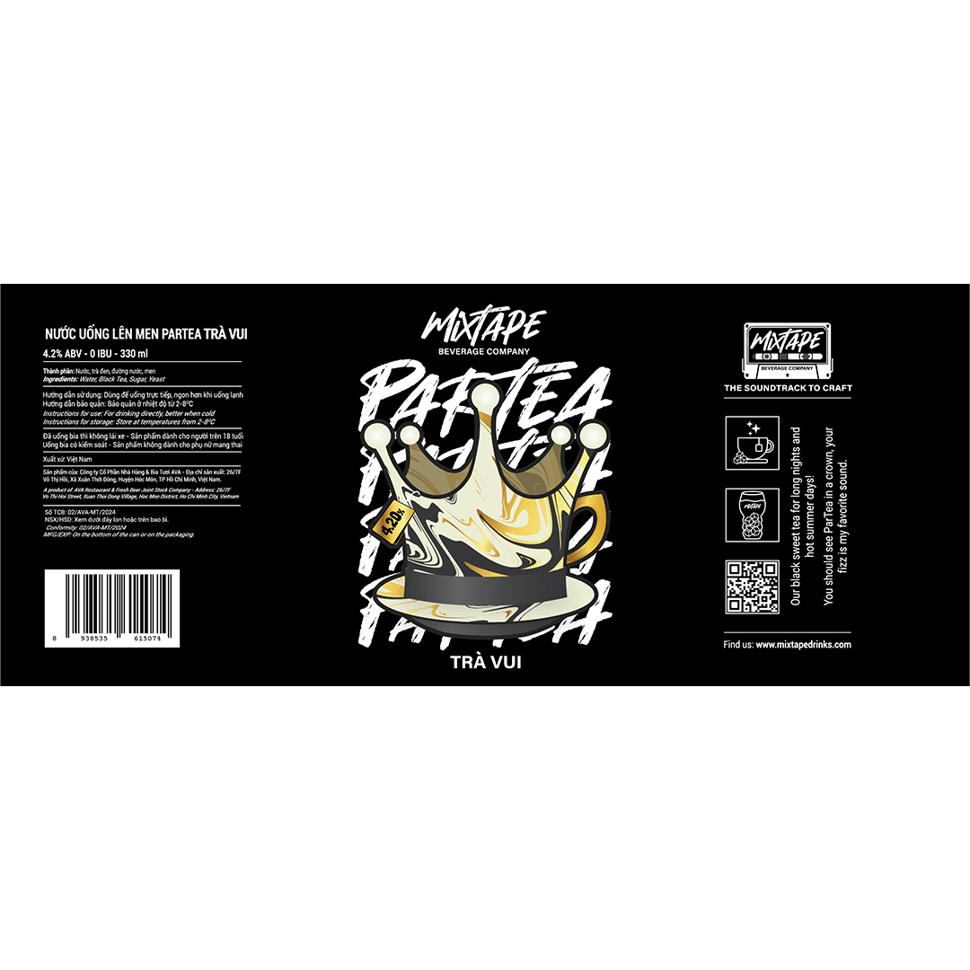 MixTape Tra Vui ParTea Hard Tea Label