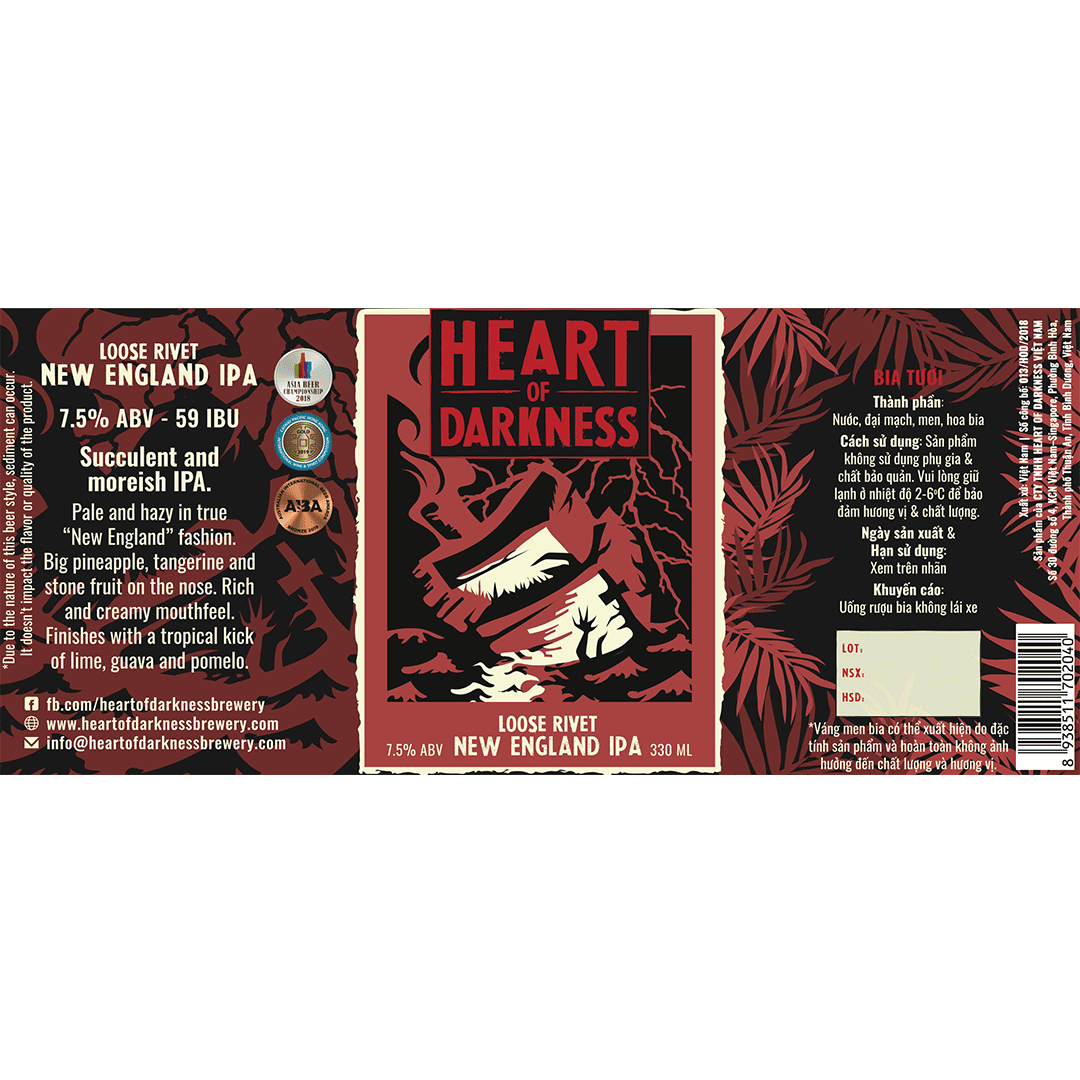 Heart of Darkness Loose Rivet NEIPA Label