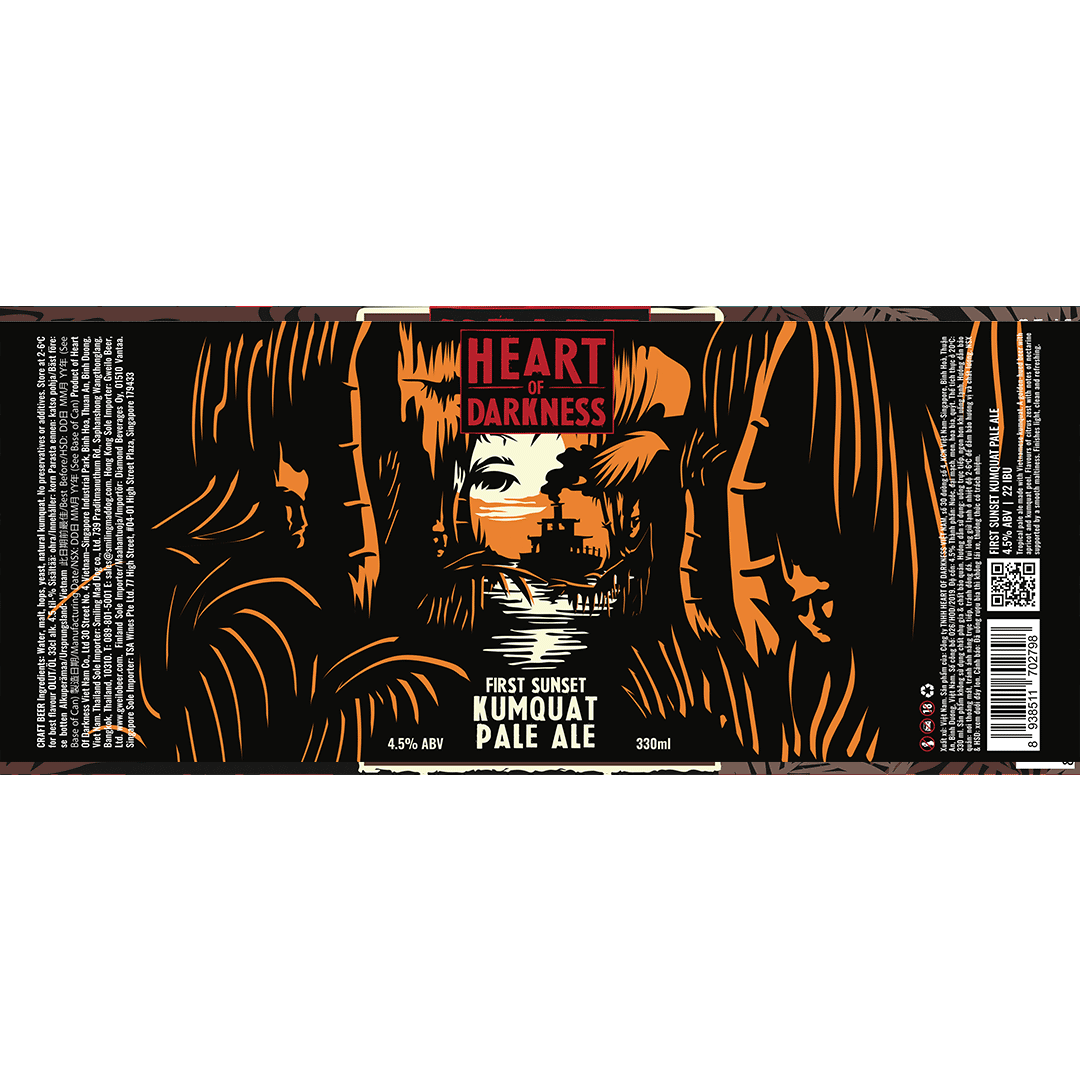 Heart of Darkness First Sunset Kumquat Pale Ale Label