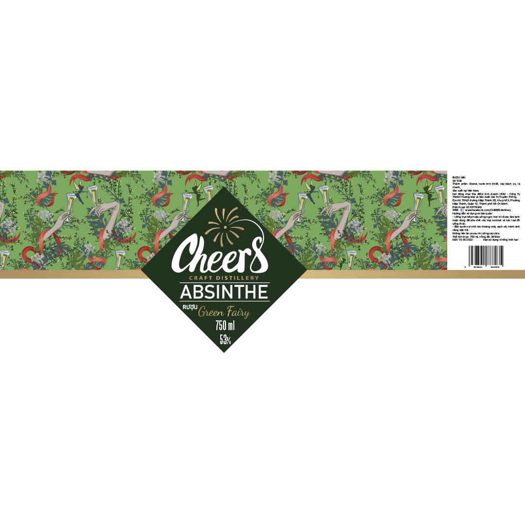 Cheers Green Fairy Absinthe Label