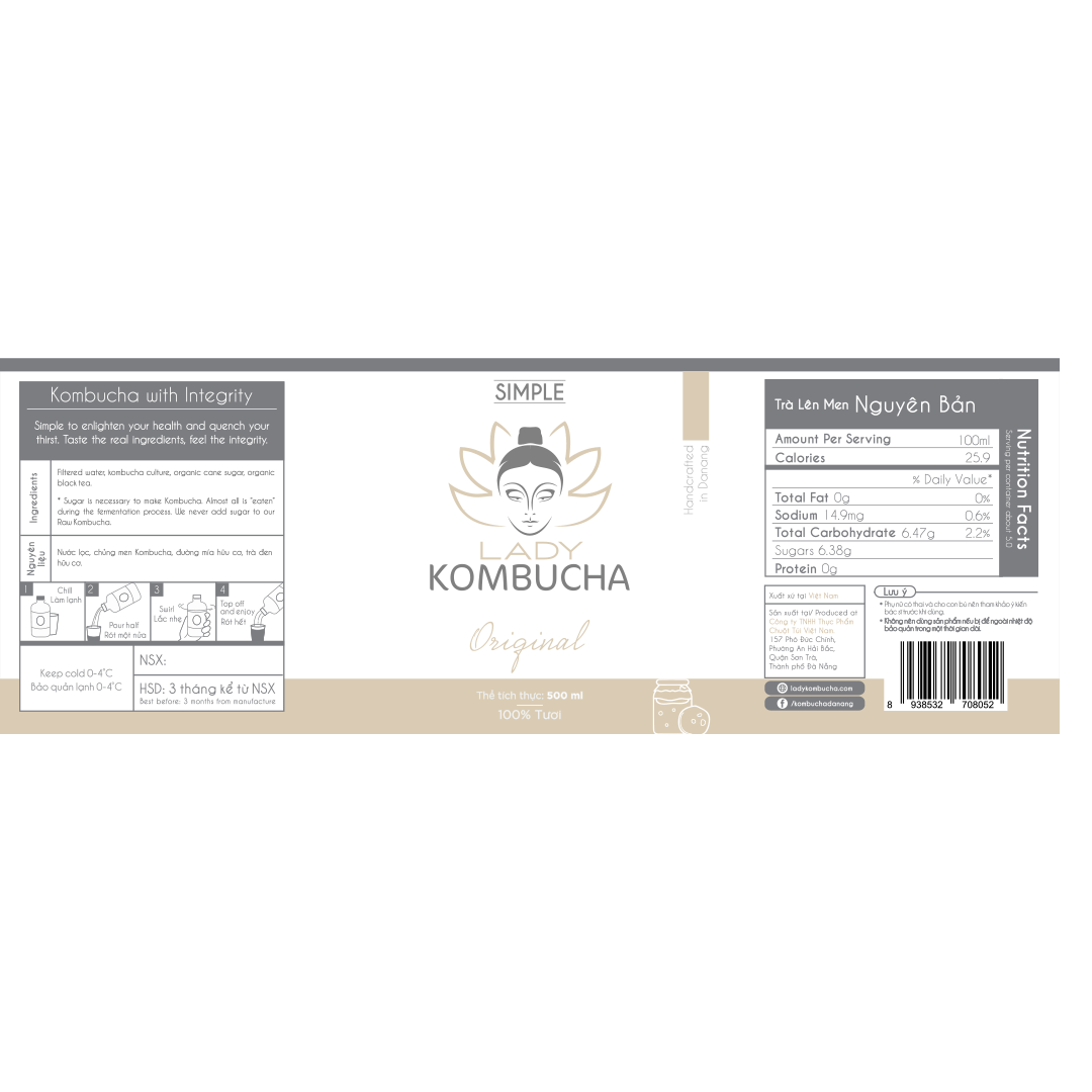 Lady Kombucha Original Label