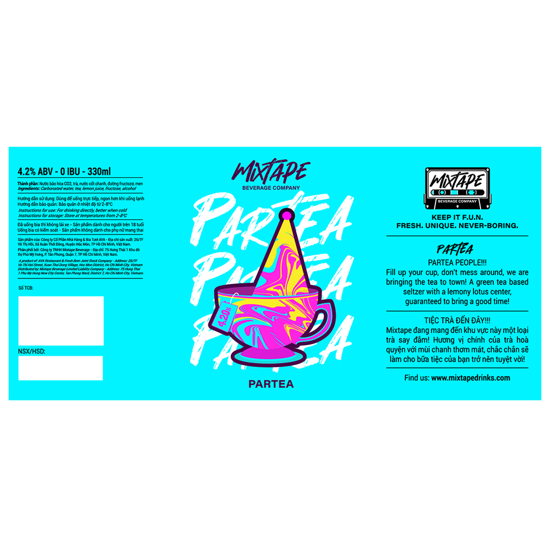 MixTape ParTea Hard Seltzer Label