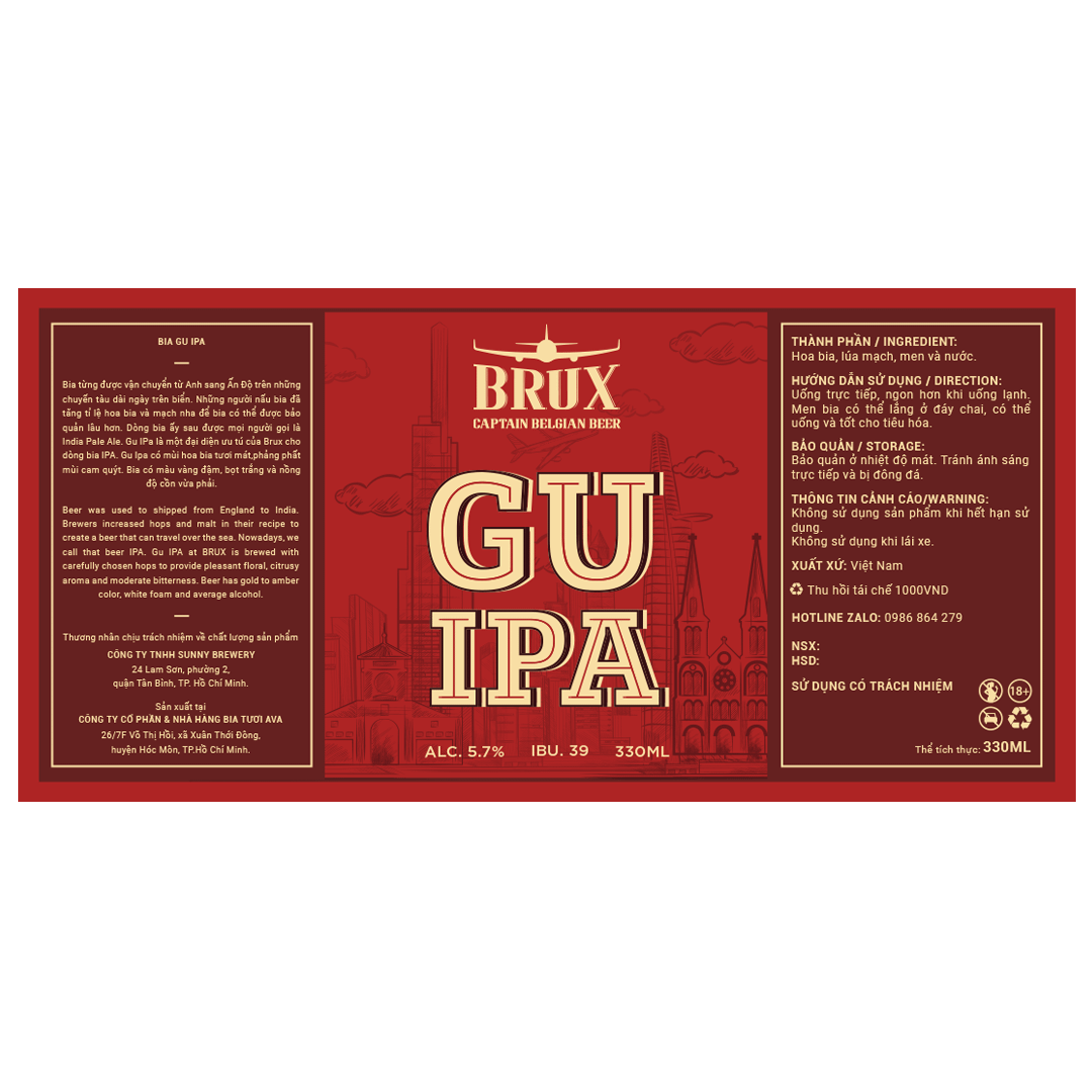 BRUX Gu IPA Label