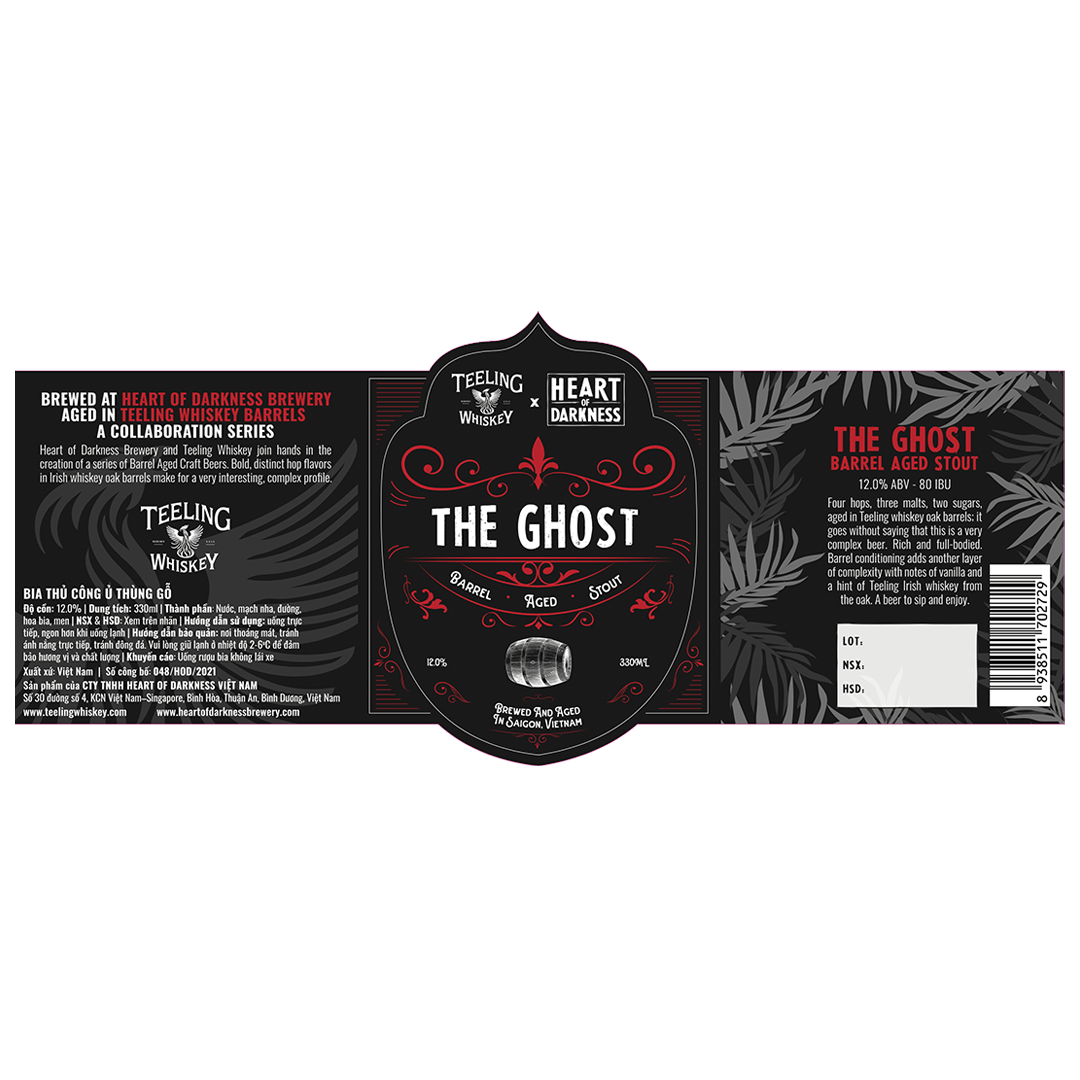 Heart of Darkness The Ghost Barrel-aged Stout Label