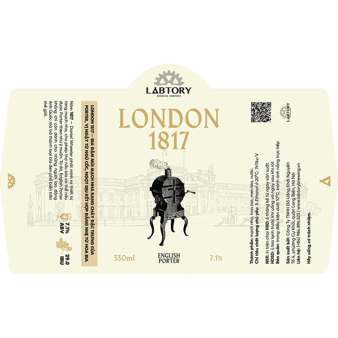 Labtory London 1817 English Porter Label