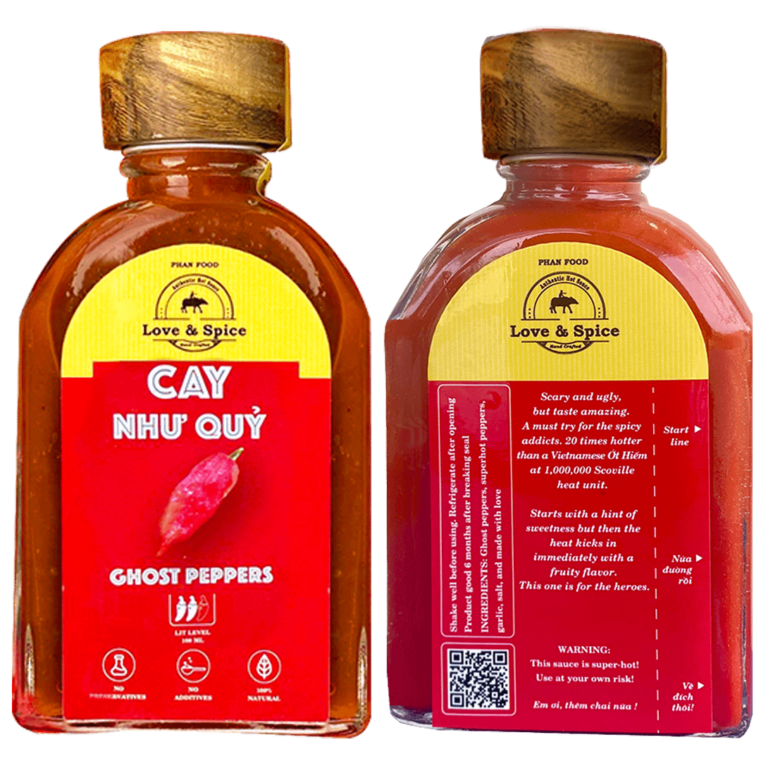 Love & Spice Ghost Peppers Label