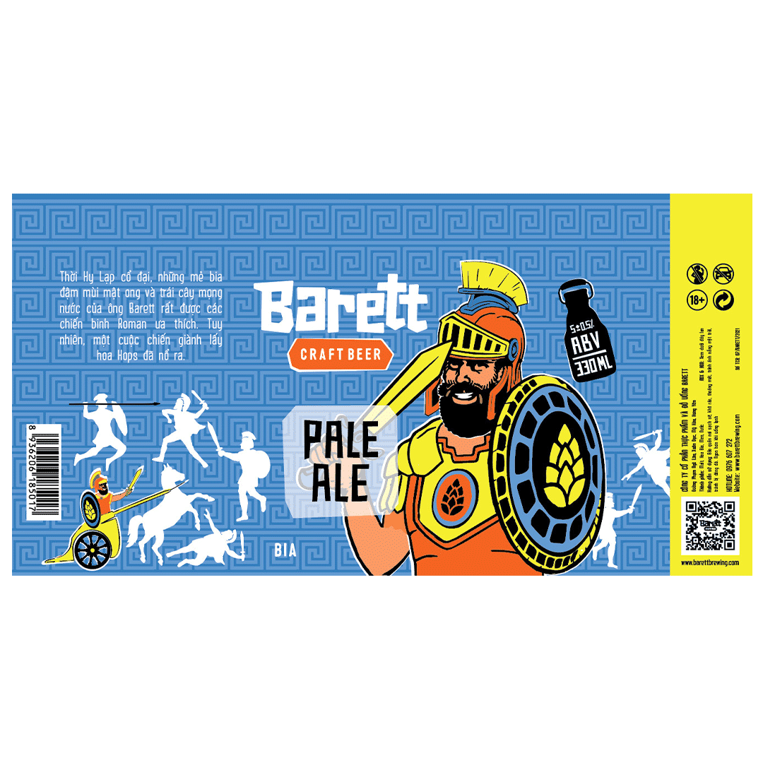 Barett Craft Beer Pale Ale LABEL