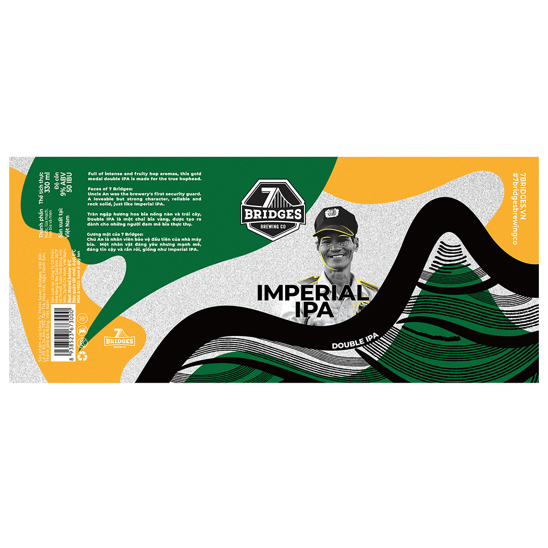 7 Bridges Imperial IPA CAN Label