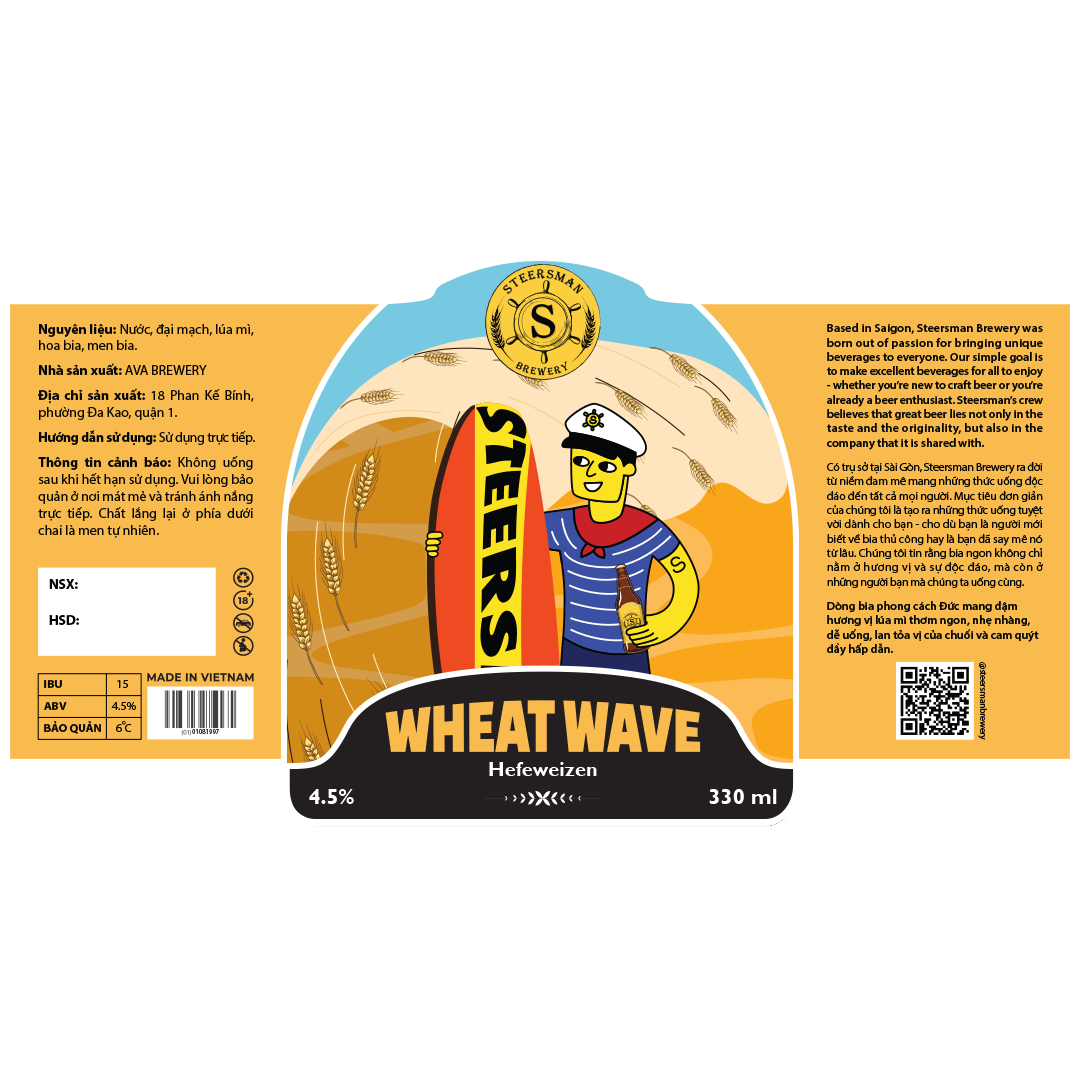 Steersman Wheat Wave Hefeweizen LABEL