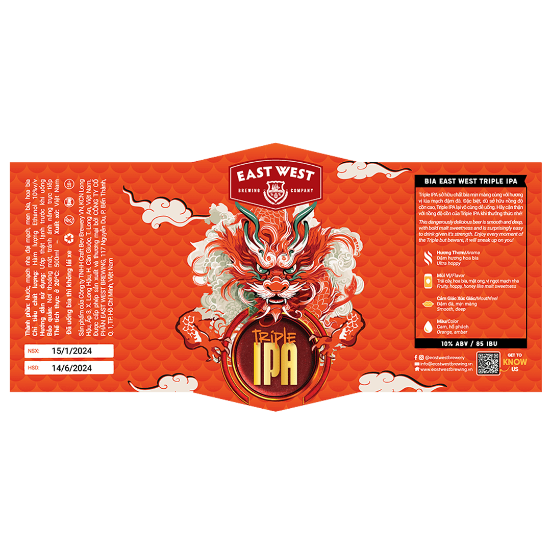 East West Triple IPA Label