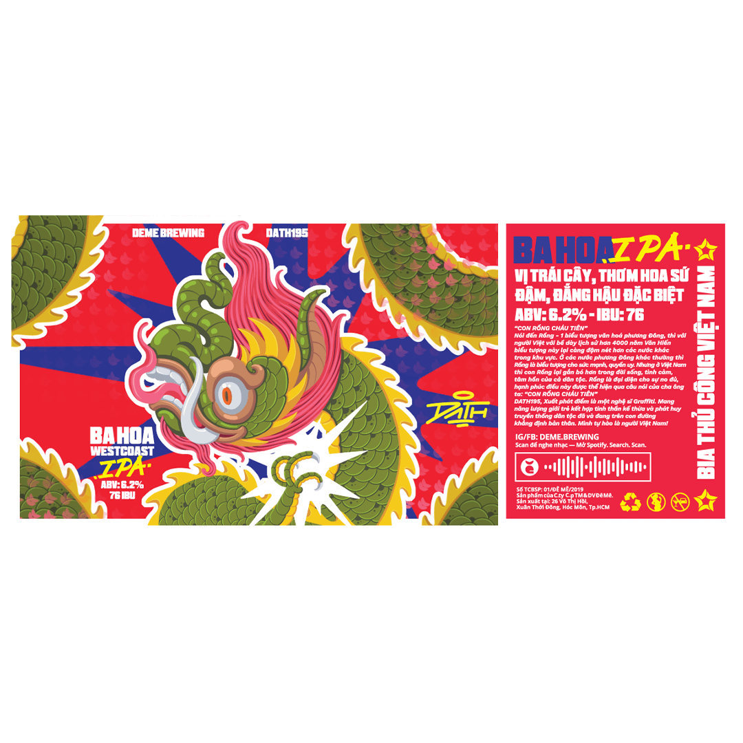 Đê Mê Hơi Hơi Session IPA Red Can Label