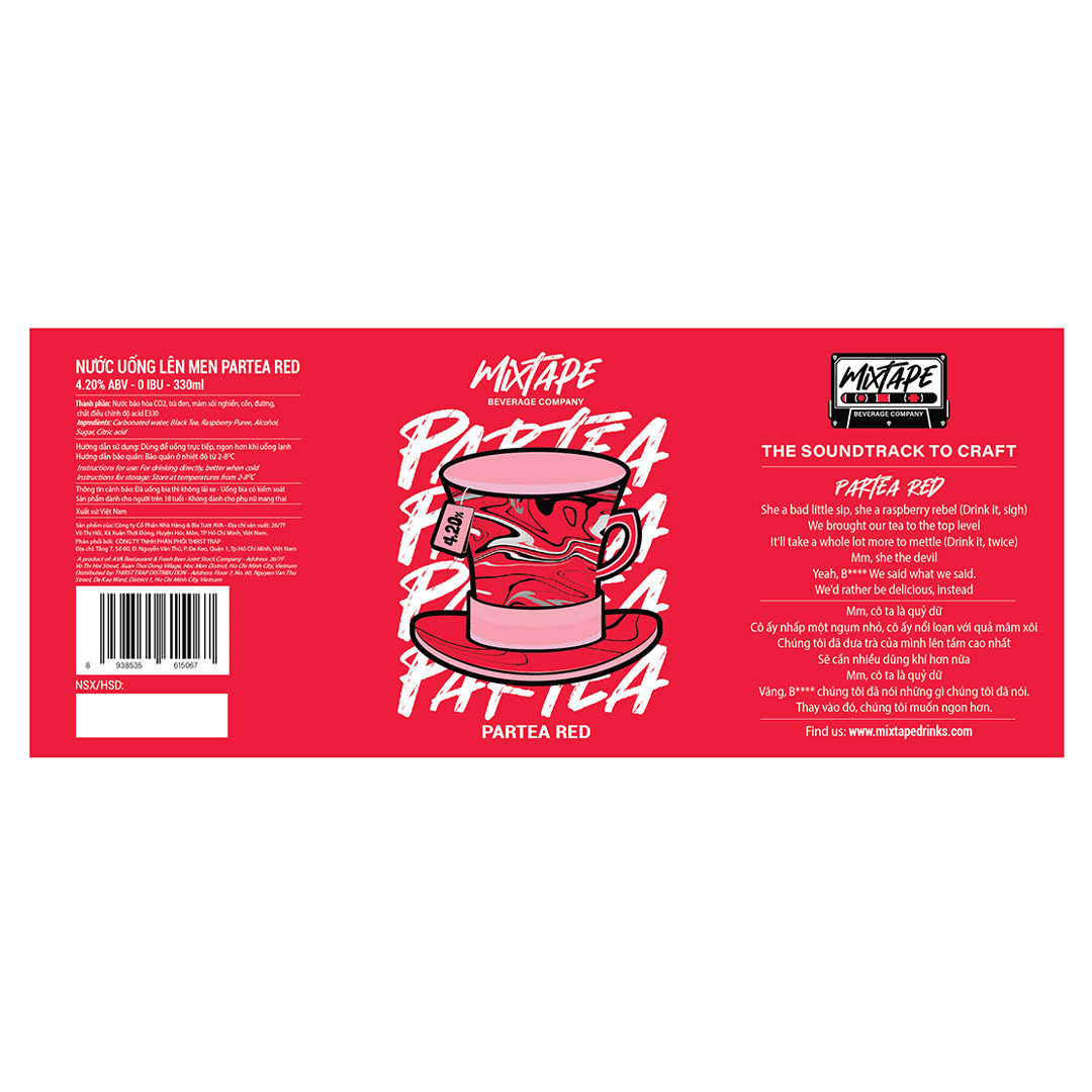 MixTape ParTea Ted Hard Tea Label