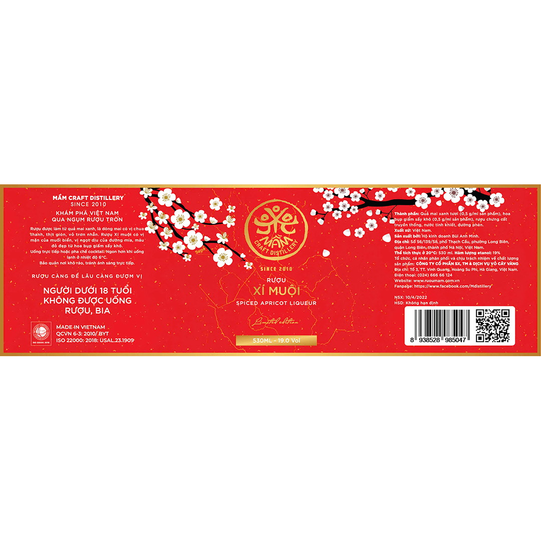 Mầm Distillery Xì Muội Liqueur LABEL