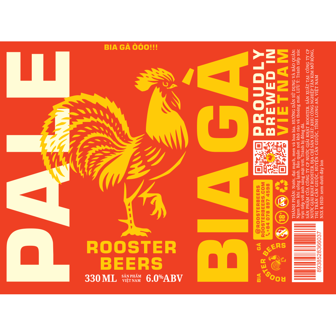 Rooster Beers Pale Slim Can Label
