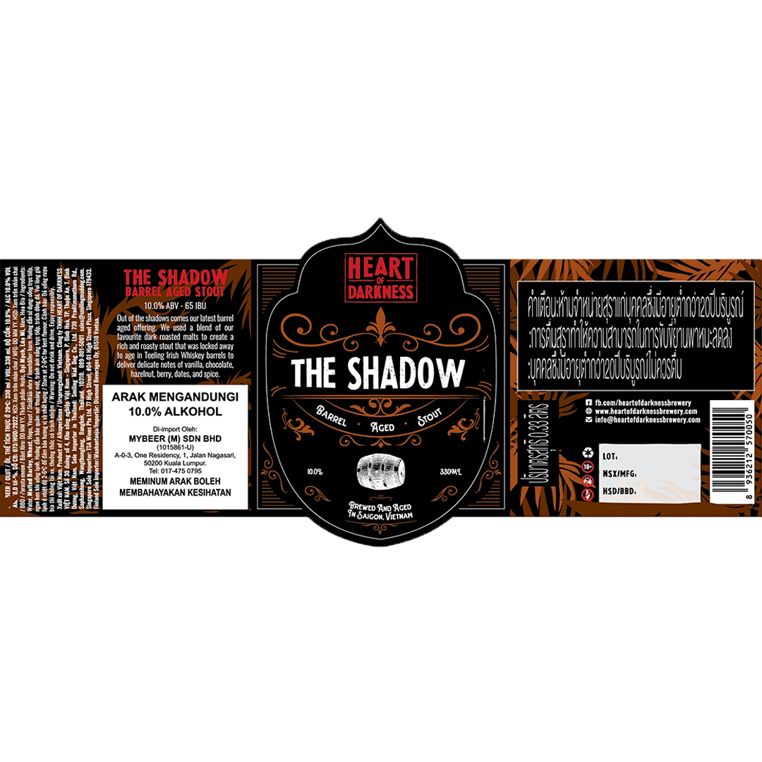 Heart of Darkness The Shadow Barrel-aged Stout Label