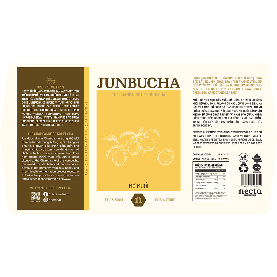 Necta Junbucha Apricot Sea Salt LABEL