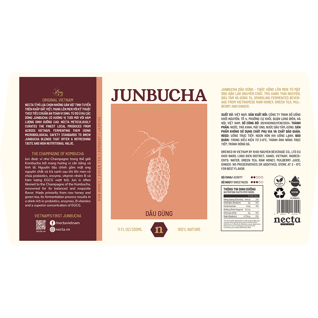 Necta Junbucha Mulberry Ginger LABEL