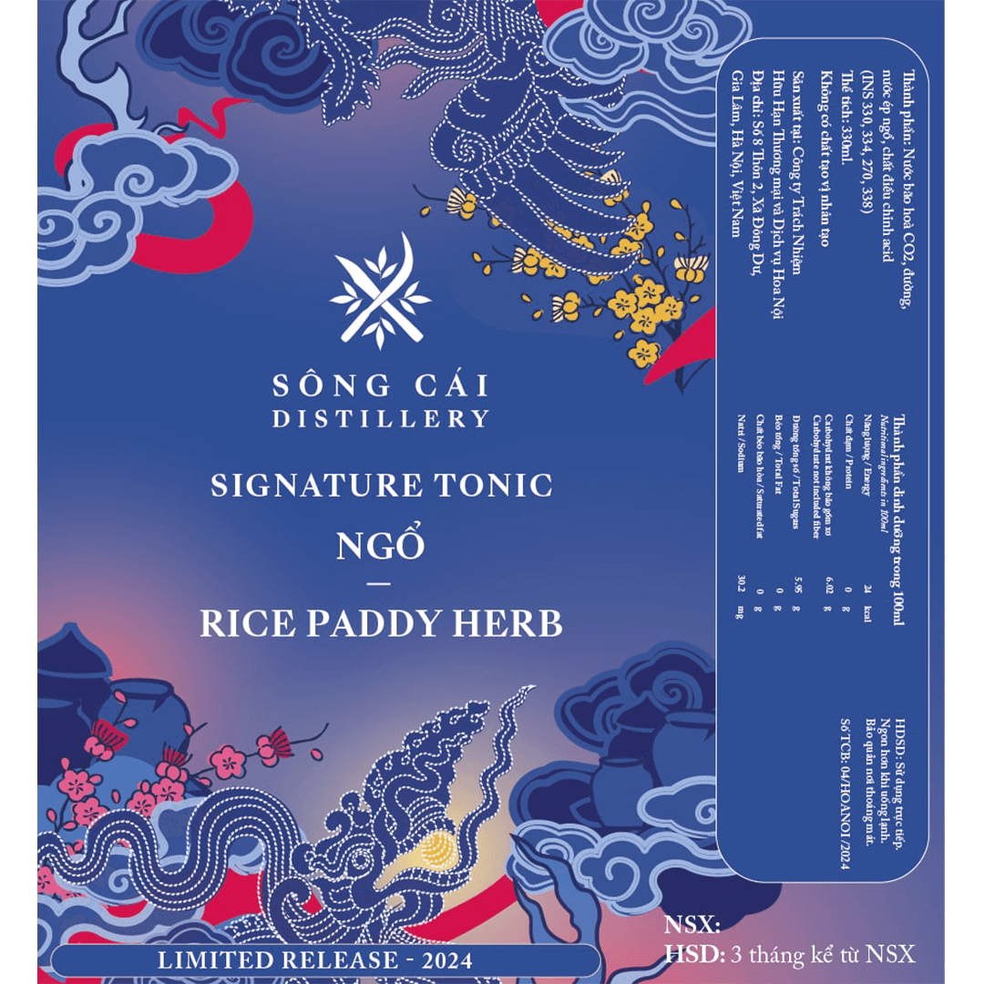 Sông Cái Ngổ Rice Paddy Herb Tonic LABEL