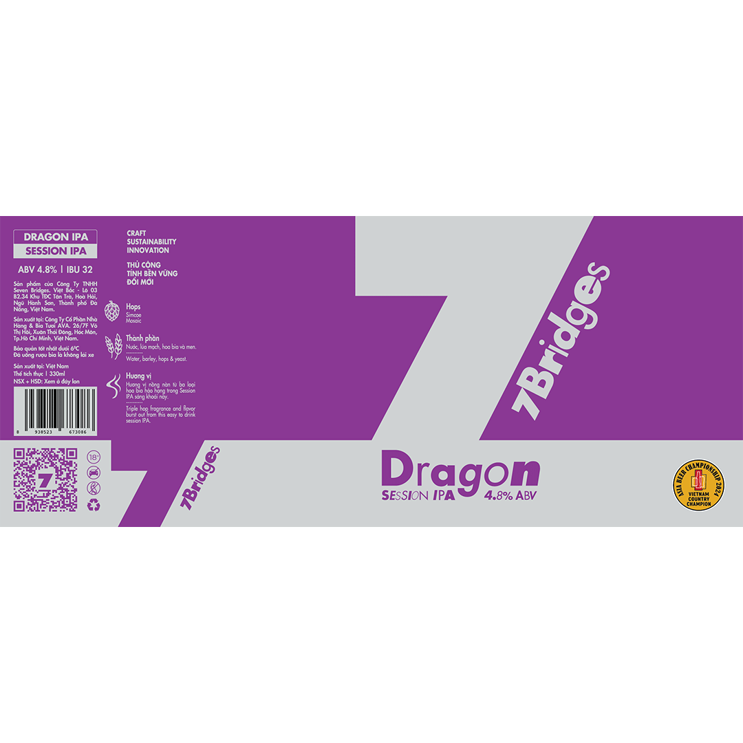 7 Bridges Dragon Session IPA label