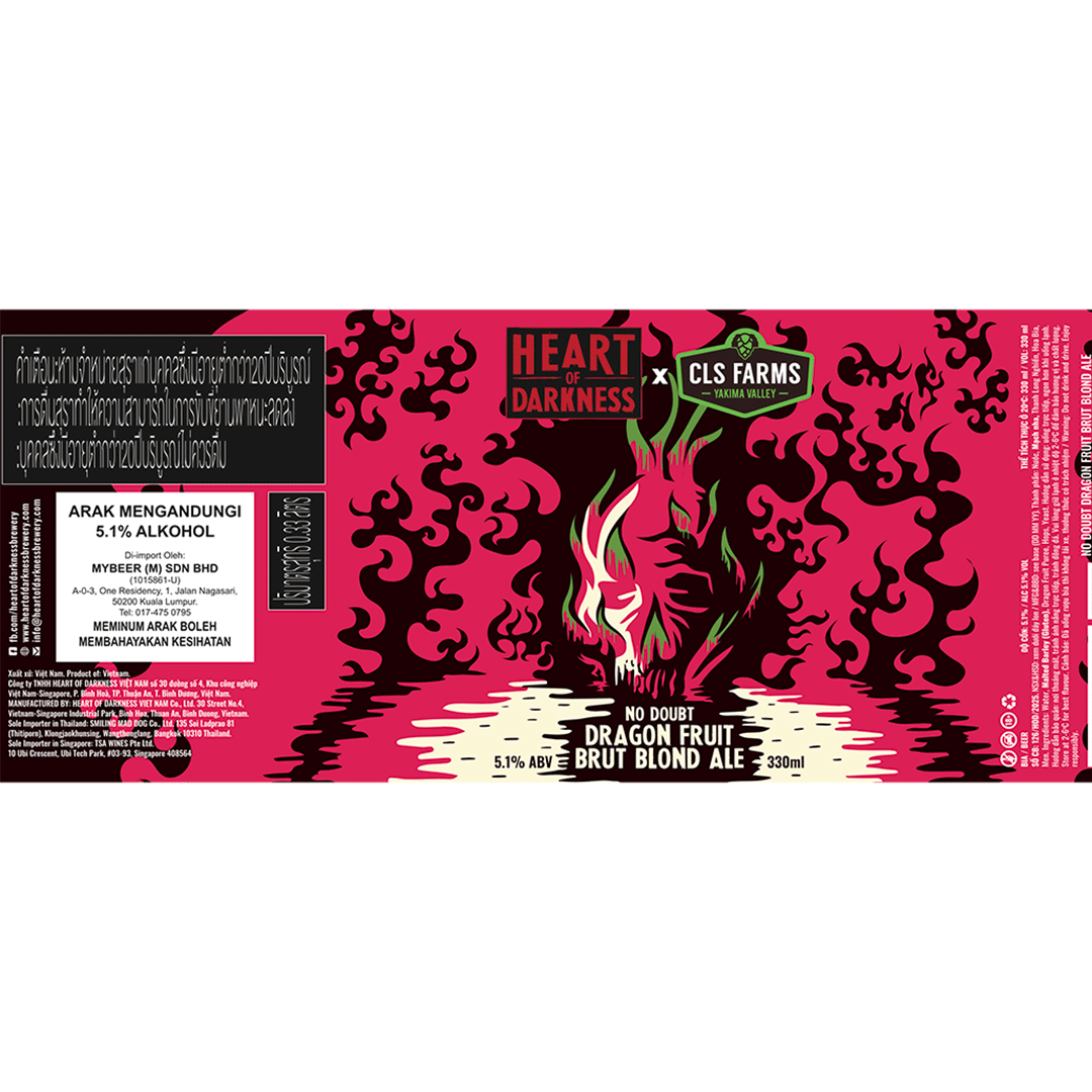 Heart of Darkness No Doubt Dragonfruit Brut Blonde Ale can