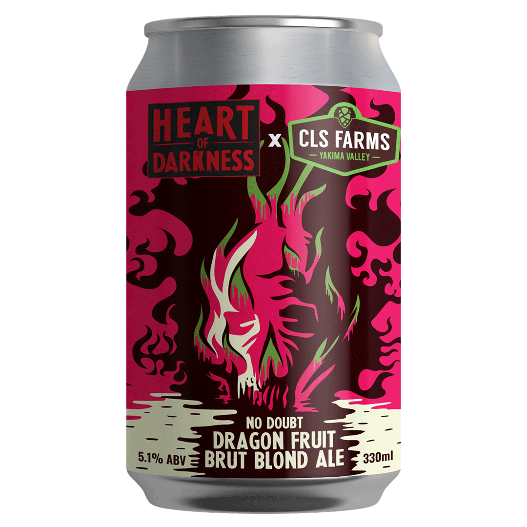 Heart of Darkness No Doubt Dragonfruit Brut Blonde Ale label