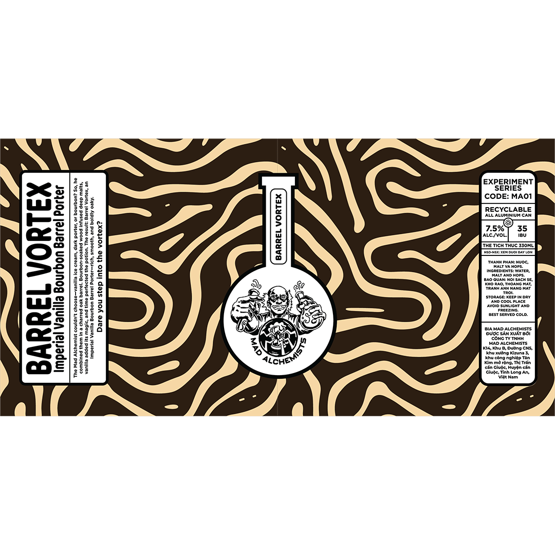 Mad Alchemists Barrel Vortex Label