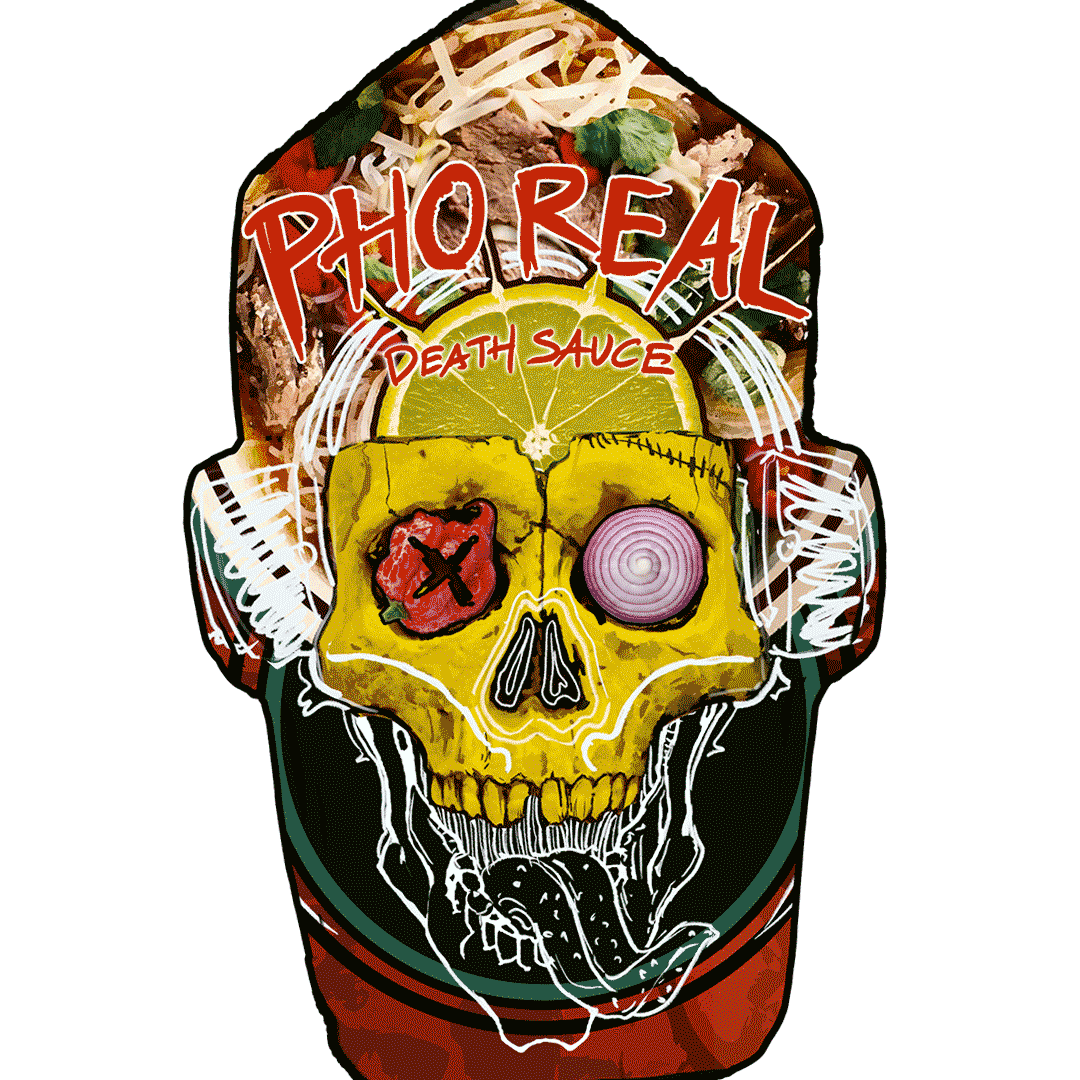 Dê Hot Sauce Pho Real Label