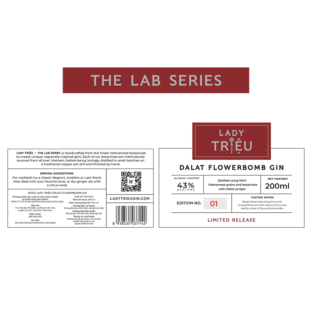 Lady Triệu Dalat Flowerbomb Gin Label 200ml