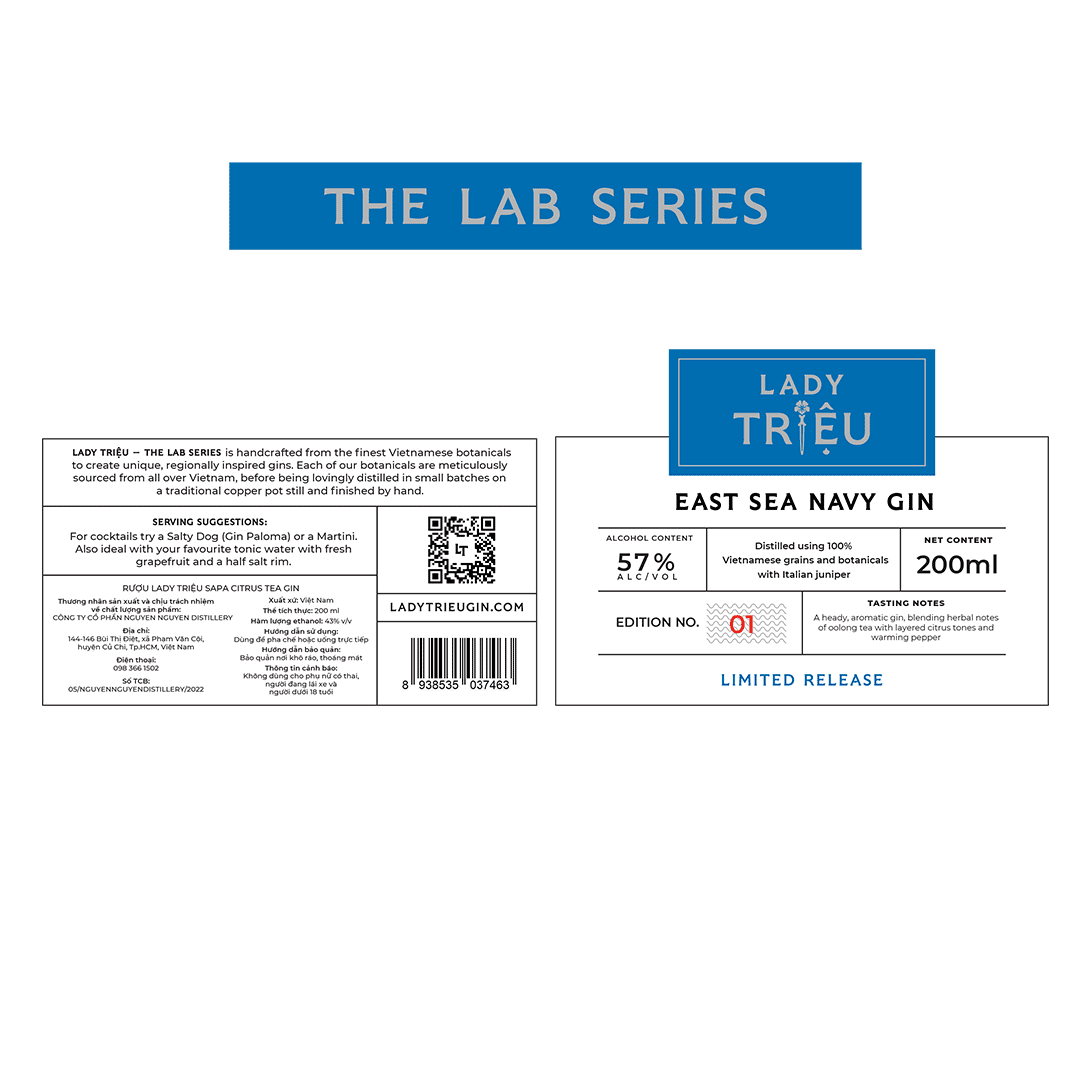 Lady Triệu East Sea Navy Gin Label 200ml