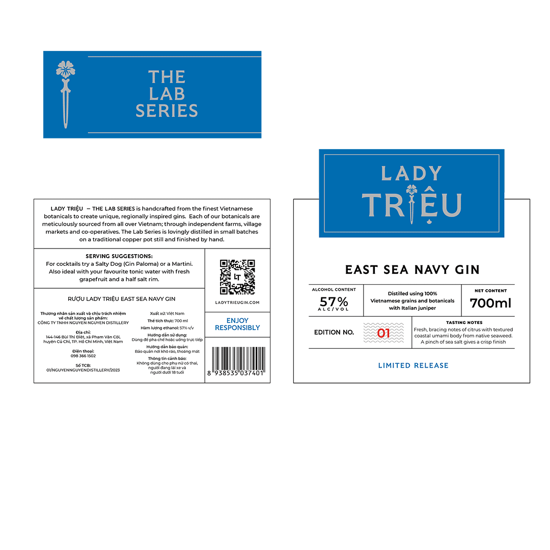 Lady Triệu East Sea Navy Gin Label 700ml