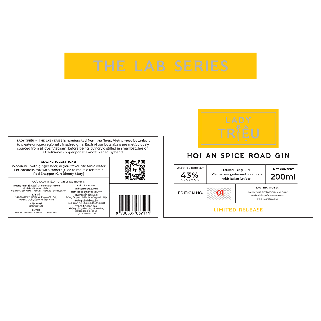 Lady Triệu Hội An Spice Road Gin Label 200ml