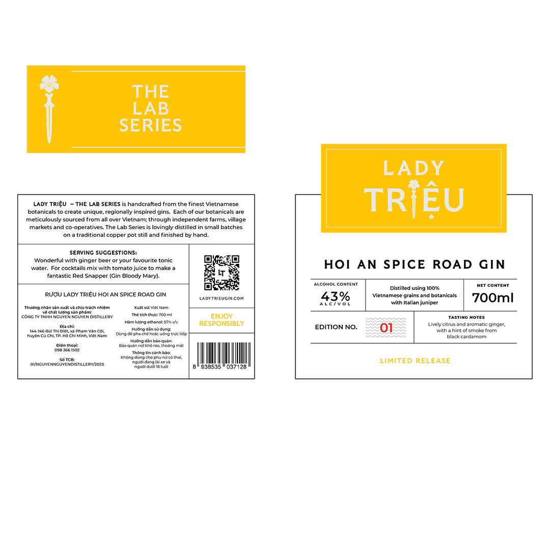 Lady Triệu Hội An Spice Road Gin Label 700ml
