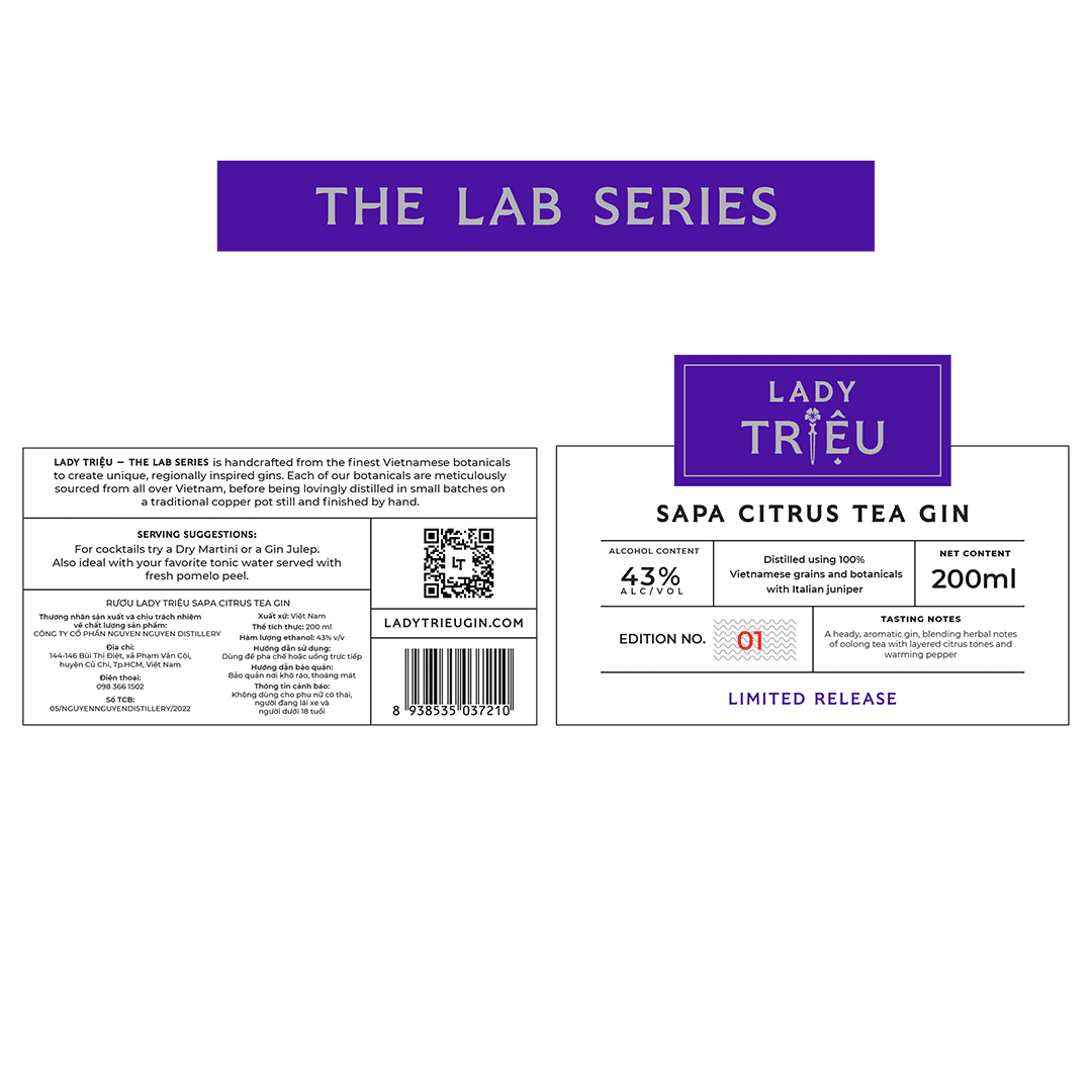 Lady Triệu Sa Pa Citrus Tea Gin Label 200ml
