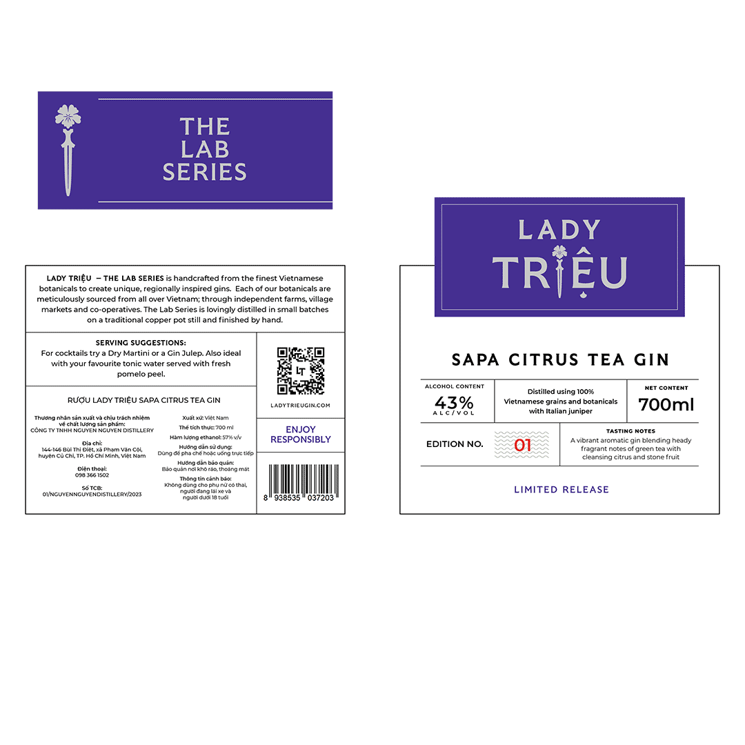 Lady Triệu Sa Pa Citrus Tea Gin Label 700ml