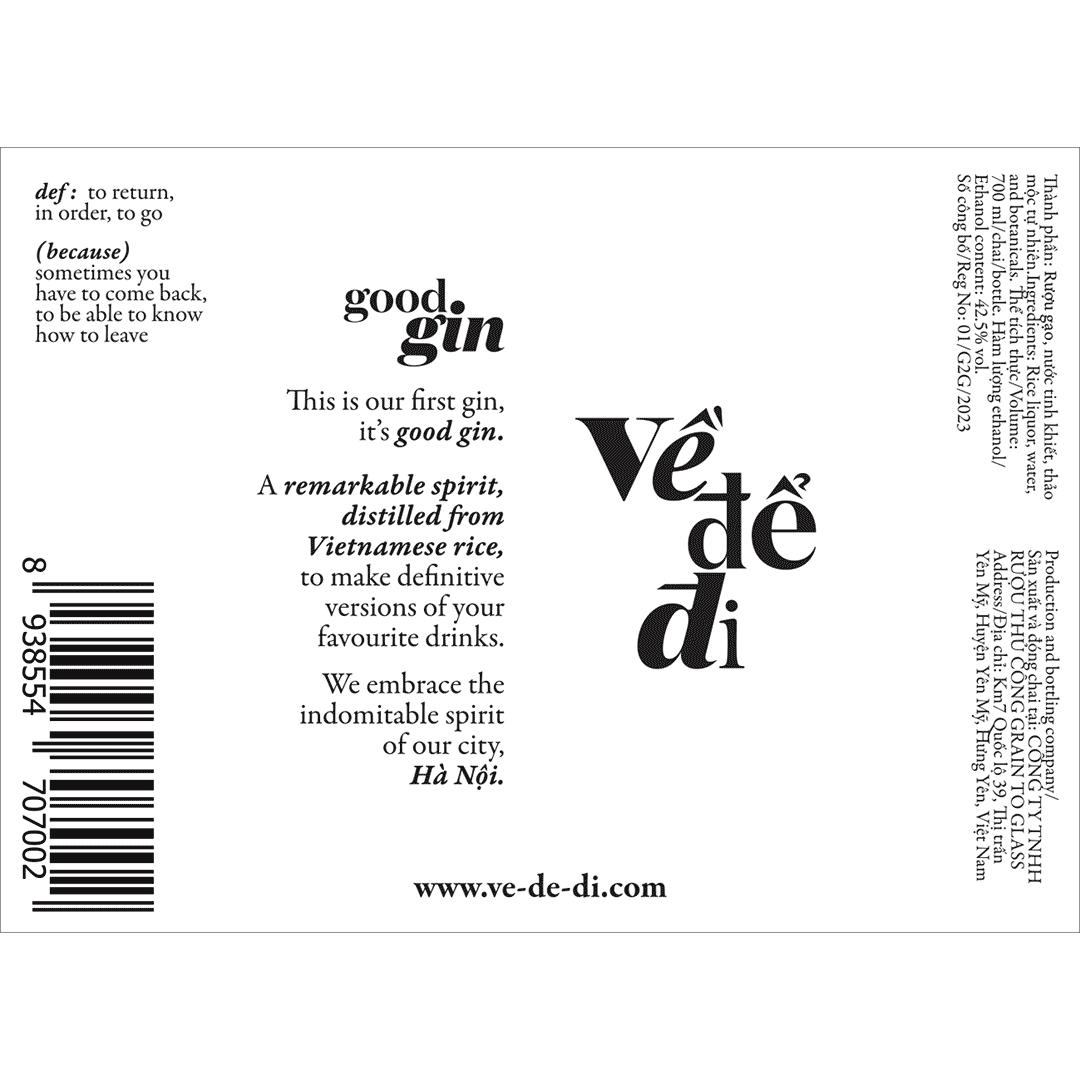 Về Để Đi Good Gin 700ml Label-2