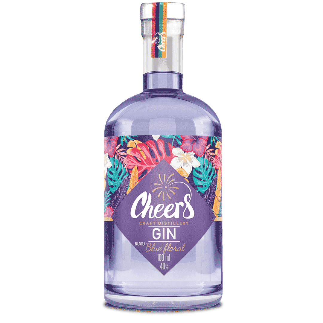 Cheers Blue Floral Gin 100ml