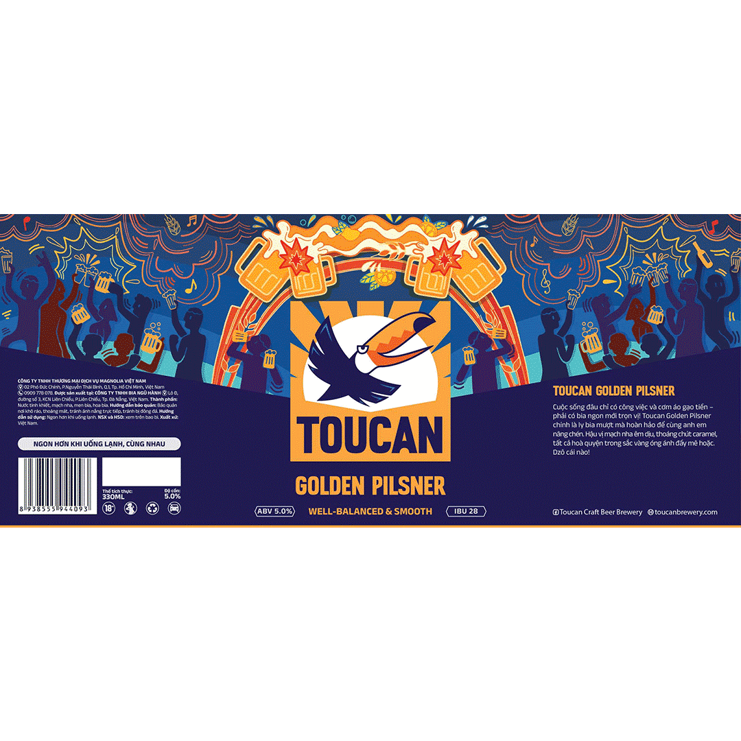 Toucan Golden Pilsner Can Label