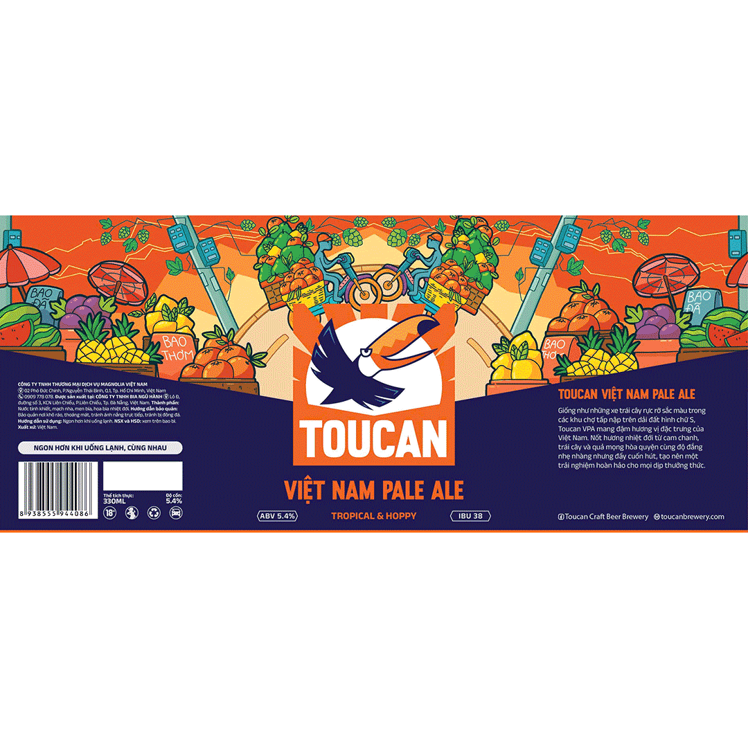 Toucan Việt Nam Pale Ale Can Label