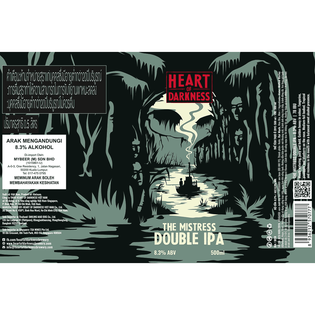 Heart of Darkness The Mistress DIPA Label