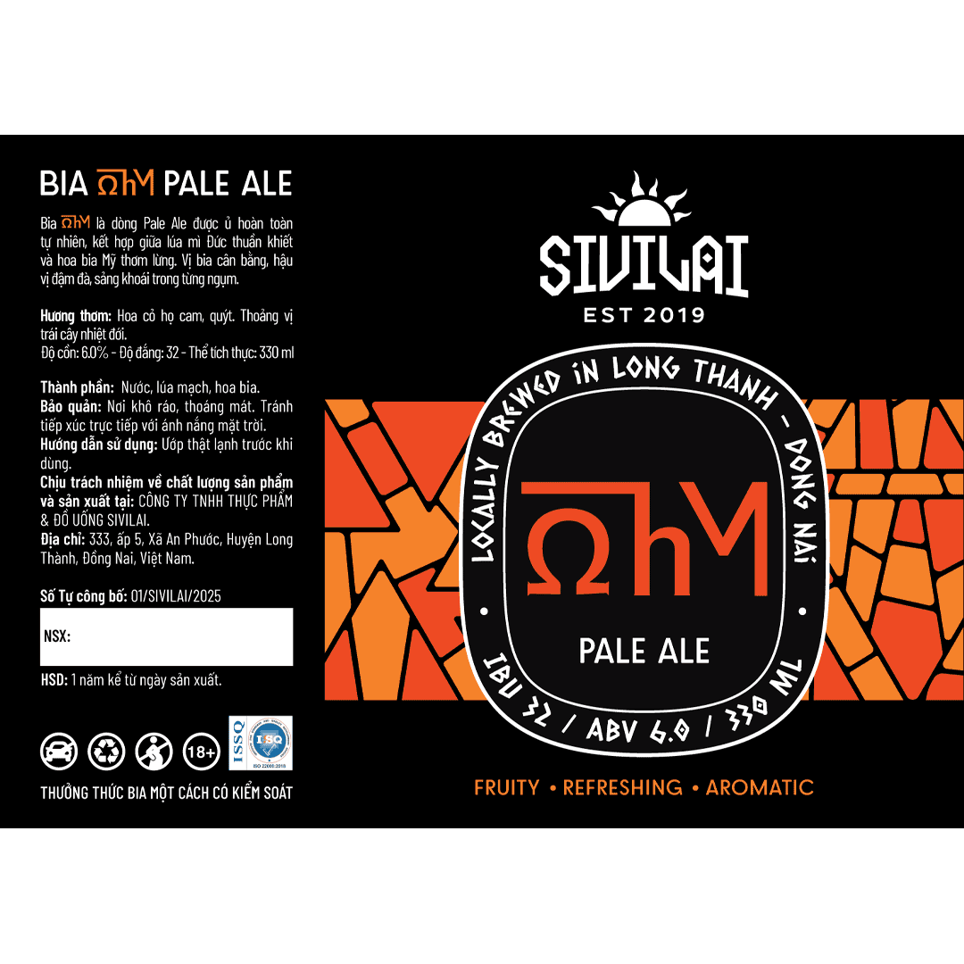 Sivilai Ohm Pale Ale Label