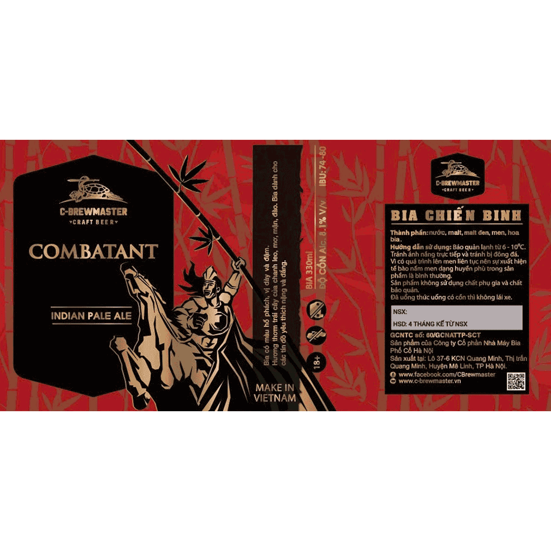 C-brewmaster Combatant IPA Label