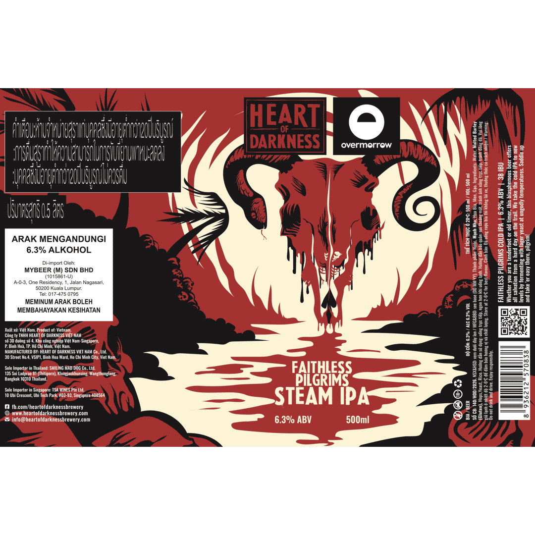 Heart of Darkness Faithless Pilgrims Steam IPA LABEL