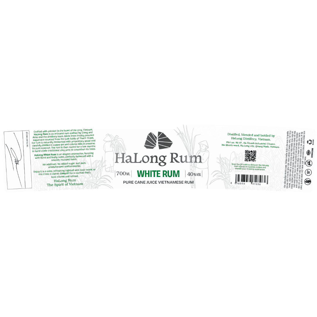 Hạ Long White Rum Label